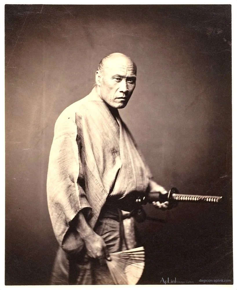 Samurai, Yokohama — 日本（幕末・明治）の手彩色写真