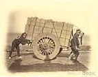 Shariki, or Cart-Pushing Coolies — 日本（幕末・明治）の手彩色写真